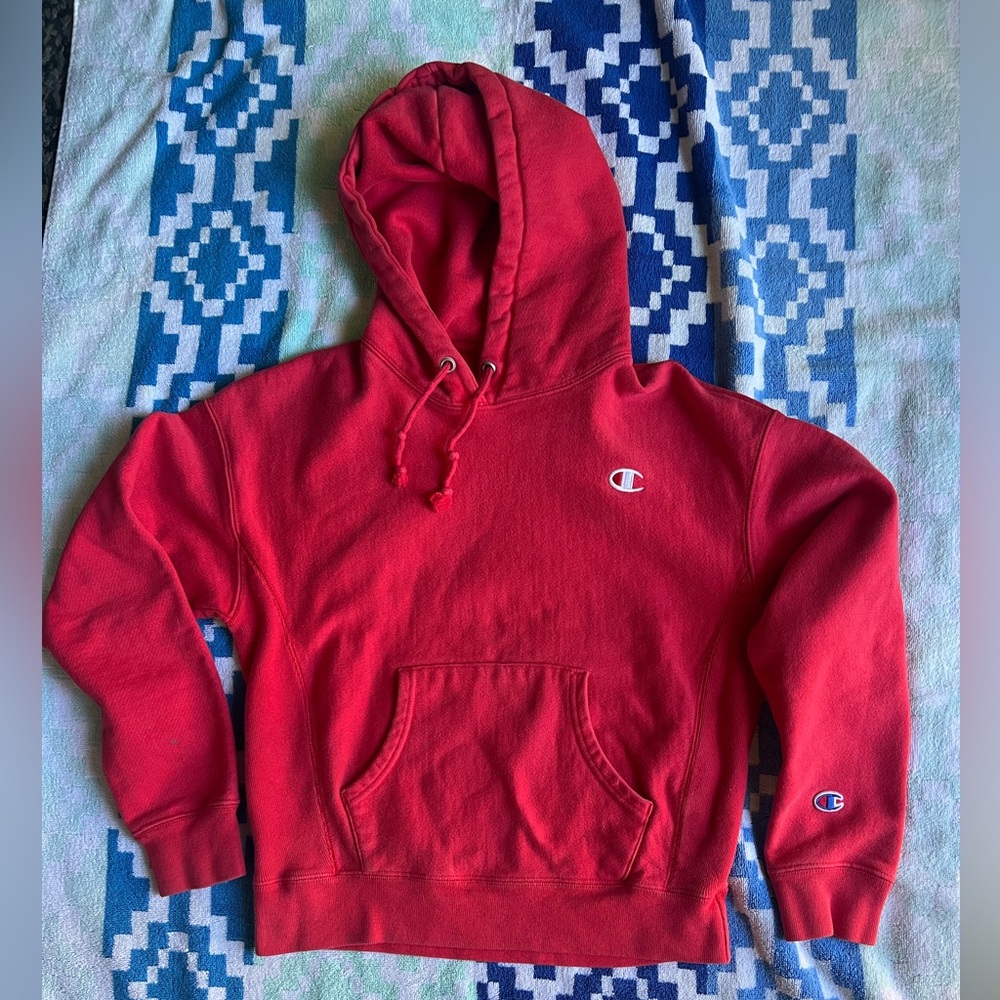 Vintage Champion reverse weave hoodie. Adult Small. See dimensions below.
